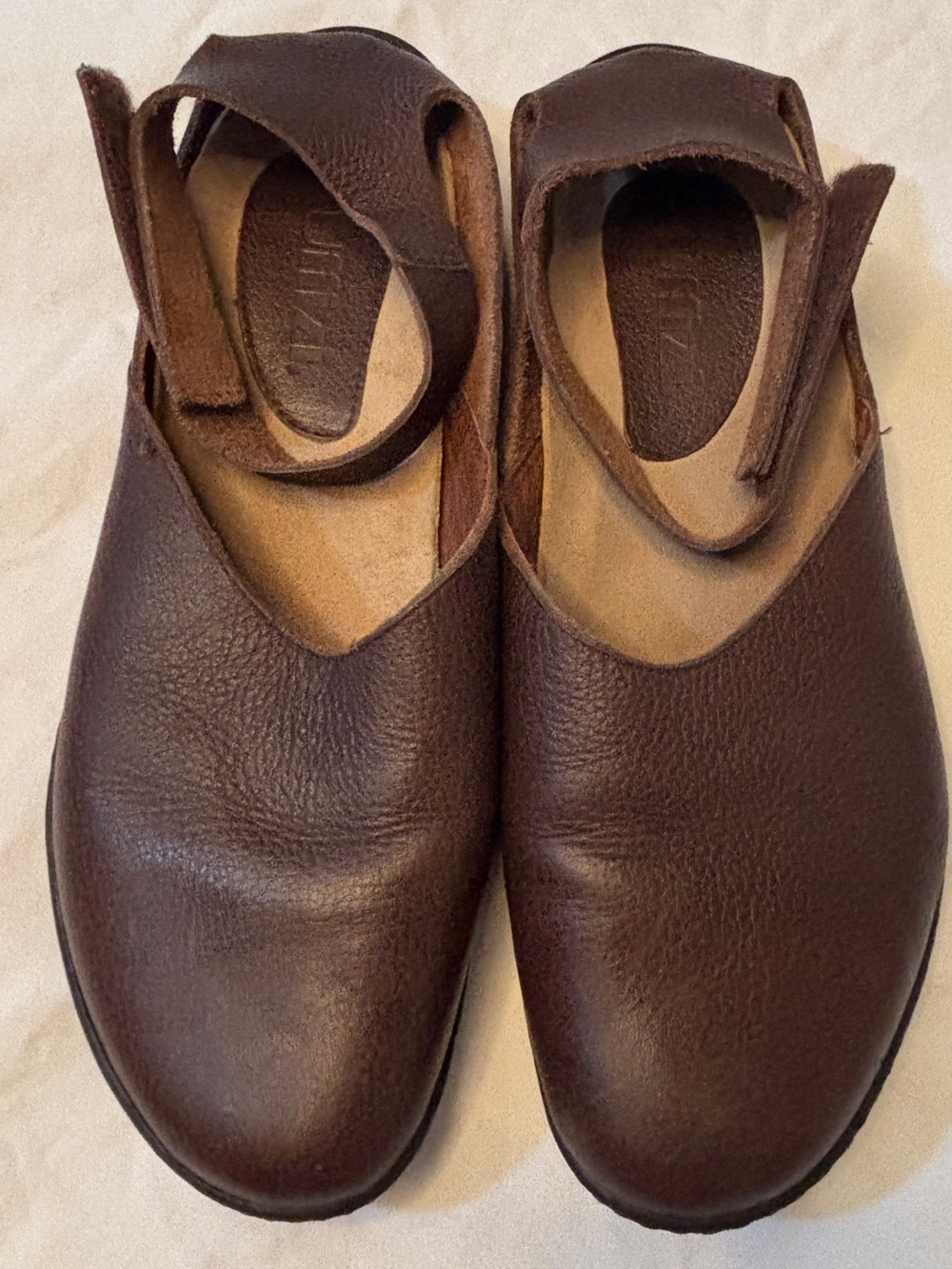 Uffizi Women’s 11 Brown Leather Ankle Strap Flats Mary Jane Shoes Brazil 41